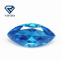 1.5*3-8*16mm forme de marquise coupe à la Machine aigue-marine/bleu aqua/bleu topaze cubique Zircon pierres précieuses en vrac synthétiques Marquise CZ pierres