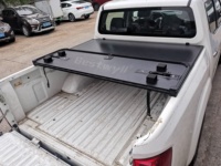 BESTWYLL Couverture de camionnette rétractable en aluminium lit à trois volets couverture de tonneau rigide à trois volets pour Nissan Navara Z01