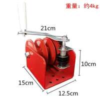 Winch Manual Galvanis Merah Baru Giga+ Kapasitas Besar 1500A/B untuk Saluran Air, Pintu Udara Buka-Tutup Peternakan Ayam, Garansi 1 Tahun