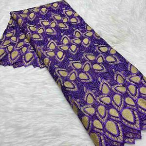 ผ้าลูกไม้สีส้มเข้มแบบละลายน้ำได้ ลาย <span class=keywords><strong>Aso</strong></span> Oke สำหรับชุดงานเลี้ยงของผู้หญิงชาวไนจีเรีย - Product Image 4