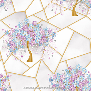 Papier peint PVC imperméable à l'eau Papier peint de 0.53m de largeur Revêtements muraux en vinyle Papier peint de projet commercial de haute qualité pour maison d'hôtel - Product Image 6