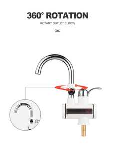 Grifo con Pantalla Digital LED <span class=keywords><strong>de</strong></span> Calentamiento Instantáneo <span class=keywords><strong>de</strong></span> Doble Uso, <span class=keywords><strong>Calentador</strong></span> <span class=keywords><strong>de</strong></span> Agua Eléctrico <span class=keywords><strong>de</strong></span> Agua Fría/Caliente, Elemento Calefactor <span class=keywords><strong>de</strong></span> Acero Inoxidable, IPx4 - Product Image 2