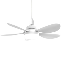 Ventilateur de plafond LED 16 pouces avec douille E26 et E27, variateur intelligent, ampoule de ventilateur moderne de petite taille, télécommande