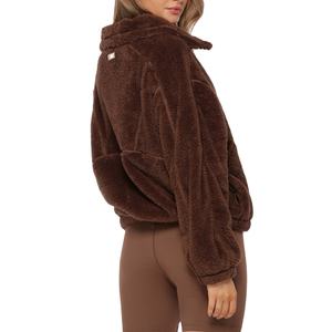 <span class=keywords><strong>Felpa</strong></span> <span class=keywords><strong>con</strong></span> cappuccio in pile Sherpa <span class=keywords><strong>con</strong></span> <span class=keywords><strong>cerniera</strong></span> a maniche lunghe da donna - Product Image 2