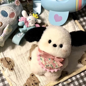 Gran oferta, regalo para niñas, lindo perro <span class=keywords><strong>Pacha</strong></span> de dibujos animados japonés, bolso escolar de felpa, colgante, muñeca de tela, llavero de felpa Pochacco - Product Image 6