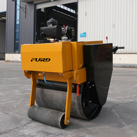 Rouleau compact vibrant à tambour unique à faible coût : Rouleau vibrant de 500 kg avec modes de démarrage manuel et électrique