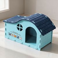 Lit pour chat en feutre, villa universelle pour chat toutes saisons, grotte pour animaux résistante à l'usure et sans peluches, niche semi-fermée pour chats et petits chiens OEM