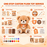 Peluche Girafe Personnalisée Broderie Coton PP Rembourrage Jouet en Peluche Animal en Peluche Fabrication Directe Usine