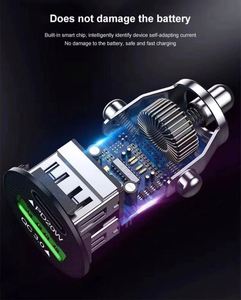<b>USB</b>-<b>C</b> <b>Adapter</b> QC3.0 <b>USB</b> a Car Charger Rapid Dual-Port Cigarette Charger for Smartphones Dual <b>USB</b> PD Car Charger - Product Image 2