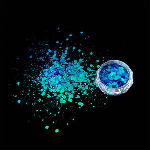 低最小起订量变色龙闪光混合尺寸变色亮片粉末定制包装 - Product Image 1