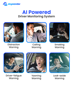 스카이원더 D10 4G 차량용 블랙박스 ADAS 라이브 스트림 <span class=keywords><strong>1080P</strong></span> HD 듀얼 렌즈 카메라 GPS 추적 WiFi 핫스팟 다중 알람 <span class=keywords><strong>DVR</strong></span> 대시캠 - Product Image 2