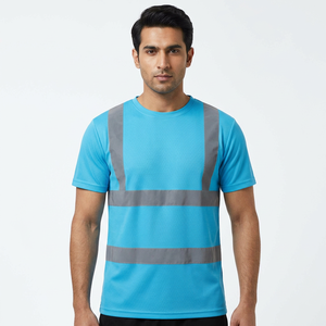 Camisetas de Seguridad Unisex de Alta Visibilidad Clush Industries con Logotipo Personalizado, Clase 2, con Luz LED Intermitente, Impermeables, Resistentes, para Trabajo, Color Amarillo - Product Image 1