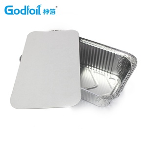 Eco-friendly Household Rectangular Food Grade Aluminum <strong>Foil</strong> <strong>Container</strong> 83160 Packaging 8011 3003 Godfoil Pulp Moulding Accept ISO - Product Image 4