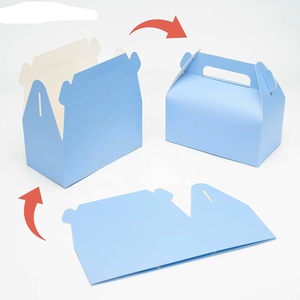 Scatole Regalo Compostabili a Casetta per Feste di Compleanno per Bambini, Confezioni Ecologiche Colorate per Giocattoli, Biscotti, <span class=keywords><strong>Snack</strong></span>, Bomboniere, Scatole per Caramelle Cinesi in Offerta - Product Image 6