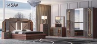 Suite de chambre à coucher en bois MDF personnalisable de 6 pièces avec fonction de massage pour la maison ou l'appartement Collection d'ensemble de chambre à coucher pour hôtel