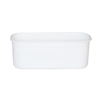 Boîte à glace durable de 4,5 litres en PP, bac à gelato, boîte de rangement en plastique PP de qualité alimentaire pour les salons de glaces haut de gamme