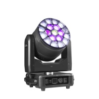 Nouvelle Lampe de Scène à Tête Mobile LED Zoom Wash 19x15W, Effet Calidoscope Œil d'Abeille 4-en-1 RGBW, Éclairage DMX pour DJ, Boîte de Nuit et Événements