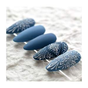 Esmalte de Uñas en Gel 3D con Relieve, Líneas Pintadas en Blanco y Negro, Sin Necesidad de Lavar - Product Image 5