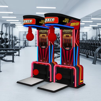 Machine de boxe d'arcade à monnayeur, 3 emplacements pour pièces, construction métallique, jeu autonome pour enfants de 8 ans et plus, fonction de mesure de force
