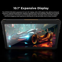 Tablette robuste HOTWAV Tab R8 4 Go + 128 Go, 10,1 pouces, 4G, Android 14, version mondiale, 10800 mAh, appareil photo principal 13 MP
