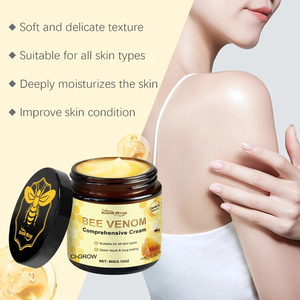 Crema Hidratante para la Piel con Veneno de Abeja, Nutre la Sequedad, Anticelulitis, Reafirmante, Iluminadora, Suavizante, Cuidado Corporal y Facial, 60g, Frasco en Caja - Product Image 3
