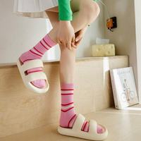 Chaussettes en coton mi-mollet pour femme, confortables, premium, amusantes, à rayures et cœurs, Nouvelle Arrivée 2026, Haute Qualité, Vente en Gros
