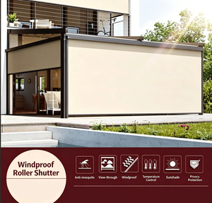 Stores à enroulement motorisés extérieurs sur mesure, résistants au vent et imperméables, avec système Zip Track, <span class=keywords><strong>pour</strong></span> <span class=keywords><strong>terrasse</strong></span>, balcon et patio - Vente en gros usine - Product Image 2