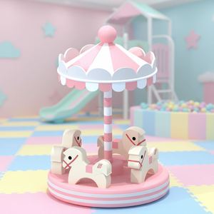 Manège Électrique Intérieur pour Enfants, Carrousel de Jeu Doux pour Centres Commerciaux et Équipements de Location pour Fêtes - Product Image 1