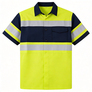 High Visibility Short Sleeve Reflective T-Shirt, Custom Summer Work Tee for Wholesale - Product Image 1