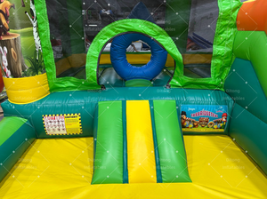 Château <span class=keywords><strong>gonflable</strong></span> commercial Jungle Monkey avec toboggan et piscine à balles, maison de saut <span class=keywords><strong>gonflable</strong></span> pour fête d'anniversaire en plein air - Product Image 6