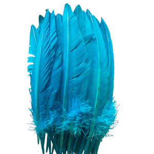 <span class=keywords><strong>Rose</strong></span> vif flèche coupe Quill <span class=keywords><strong>plume</strong></span> de dinde pour artisanat bricolage coiffure chapeau Costume Cosplay accessoire carnaval fête mariage Floral déco - Product Image 5