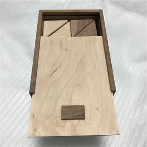 Finger Joint <strong>Wooden</strong> Box Gift <strong>Unfinished</strong> Wholesale with Sliding Lid for BLock Toy Storage Case Box Custom <strong>Wooden</strong> Packaging Boxes - Product Image 3