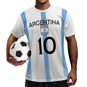 Kaus olahraga musim panas pria motif cetak sesuai permintaan grosir kaus sepak bola 2024 di Paris kualitas tinggi Dropshipping - Product Image 3
