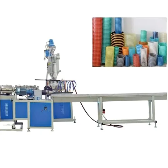 Extrusor de tubo espiral de plástico da china, fabricante, linha de produção, extrusor de maquinaria, tubo pvc