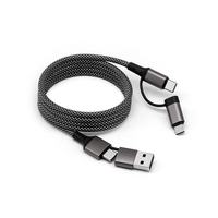 Câble magnétique auto-enroulant multifonctionnel en nylon USB 20V PD 60W à charge rapide et transfert de données, produit phare