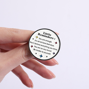 Petites épingles en émail avec des messages inspirants, vous êtes assez, broches, badges de revers, bijoux, cadeaux en gros - Product Image 4
