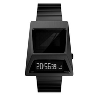 Jam tangan Tesla Digital tenaga surya baja tahan karat desain truk siber eksklusif Retro gaya masa depan teknologi luar angkasa baru 2025