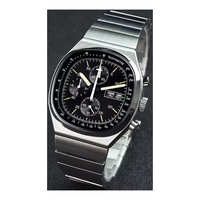 Montres carrées en acier avec mouvement à quartz japonais, chronomètre et double calendrier, design d'usine et personnalisation par lots pour marque privée