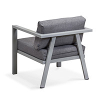 Ensemble de canapés modernes en aluminium, canapé d'angle en L, mobilier de jardin extérieur OEM, fauteuil extérieur pour villa