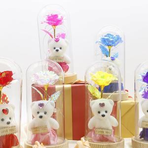 Regalo Romántico para el Día de San Valentín 2025, Lámpara de Noche con Cubierta de Vidrio, Muñeca Decorativa Elegante para Mesa, Artesanía en Vidrio - Product Image 1