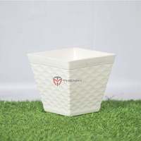 Pot de fleurs en plastique MLV de couleur unie, design classique, idéal pour les succulentes et les cactus, vente en gros