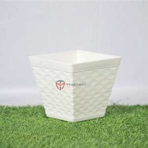 Pot de fleurs en plastique MLV de couleur unie, design classique, idéal pour les succulentes et les cactus, vente en gros - Product Image 1