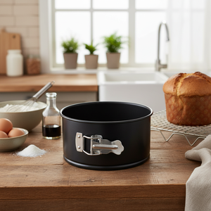 Molde alto de alta calidad para Panettone High Slice Cakes Ø 18cm Forma cuadrada Acero al carbono Línea metálica negra Material de silicona - Product Image 3