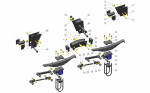 Nueva Suspensión de Remolque de Tres Ejes Tipo Alemán con Placas Redondas y Planas con Capacidad de Carga de 50 Toneladas - Product Image 4