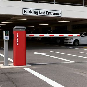 Kamera Hikvision DS-TMC403-EL 4MP GMOS ANPR untuk Pengenalan Plat Nomor Kendaraan pada Gerbang Parkir LPR
