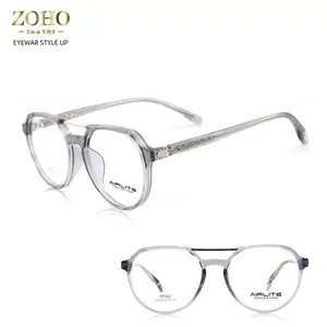 Zoho armação de óculos feminina, armação de óculos colorida, flexível, feminina, transparente