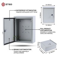 Boîte à compteur électrique en acier doux étanche certifiée CE avec accessoires de montage