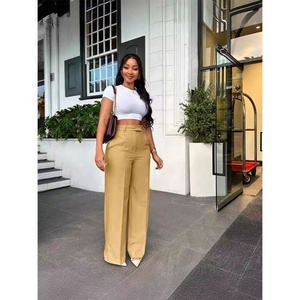 <span class=keywords><strong>Abbigliamento</strong></span> Femminile: Pantaloni <span class=keywords><strong>Casual</strong></span> a Vita Alta e Gamba Larga per <span class=keywords><strong>Primavera</strong></span>, Autunno e Inverno - Product Image 1