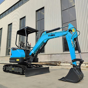 Бесплатная Доставка 1 тонный передний мини-экскаватор с вращением на 360 градусов, гидравлический компактный строительный станок - Product Image 6