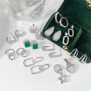 Foxi ต่างหู5A เพทาย925สำหรับสุภาพสตรีมีสไตล์ E2977S - Product Image 5